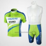 2010 Abbigliamento Ciclismo Liquigas Doimo Blu e Verde Manica Corta e Salopette