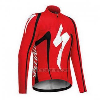 2016 Abbigliamento Ciclismo Specialized Bianco Rosso Manica Lunga e Salopette
