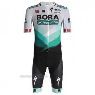 2021 Abbigliamento Ciclismo Bora-Hansgrone Bianco Verde Nero Manica Corta e Salopette