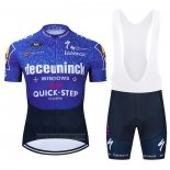 2021 Abbigliamento Ciclismo Deceuninck Quick Step Blu Viola Manica Corta e Salopette