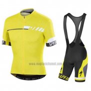 2015 Abbigliamento Ciclismo Specialized Aceso Giallo Manica Corta e Salopette