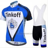 2017 Abbigliamento Ciclismo Tinkoff Blu Manica Corta e Salopette