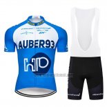 2019 Abbigliamento Ciclismo Aqber93 Blu Bianco Manica Corta e Salopette