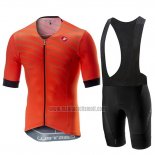 2019 Abbigliamento Ciclismo Castelli Free Speed Race Arancione Manica Corta e Salopette
