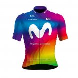 2020 Abbigliamento Ciclismo Movistar Multicolore Manica Corta e Salopette