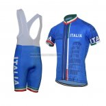 2021 Abbigliamento Ciclismo Italia Blu Manica Corta e Salopette