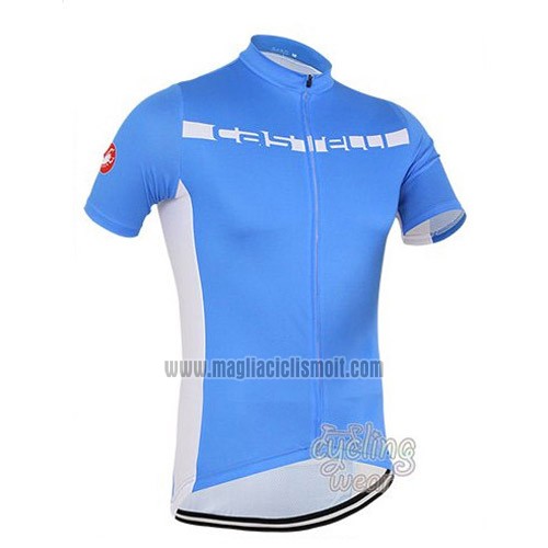 2016 Abbigliamento Ciclismo Castelli Blu e Bianco Manica Corta e Salopette