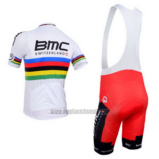 2013 Abbigliamento Ciclismo UCI Mondo Campione BMC Manica Corta e Salopette